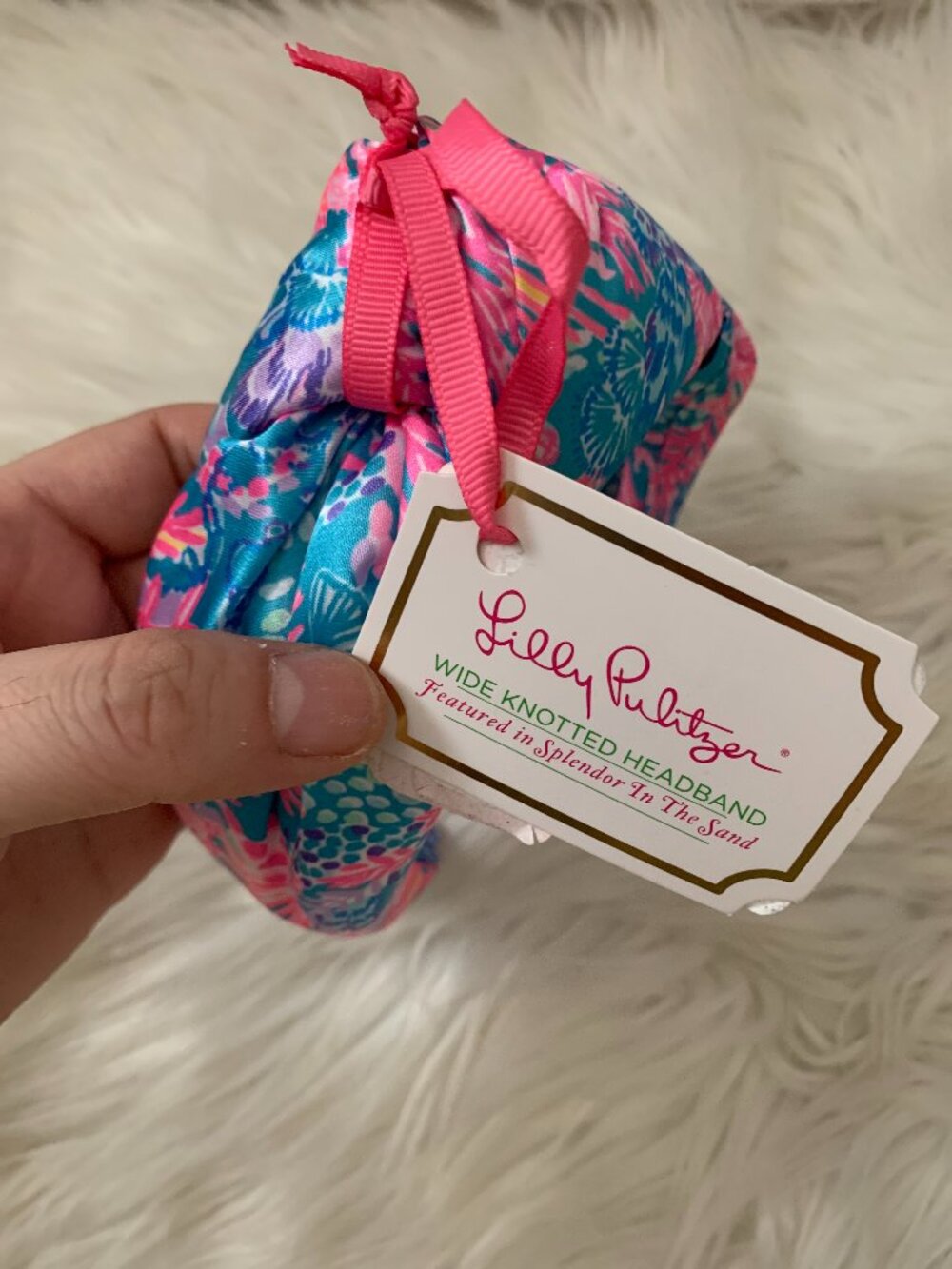 LILLY PULITZER Splendor in the Sand Wide Knotted Headband